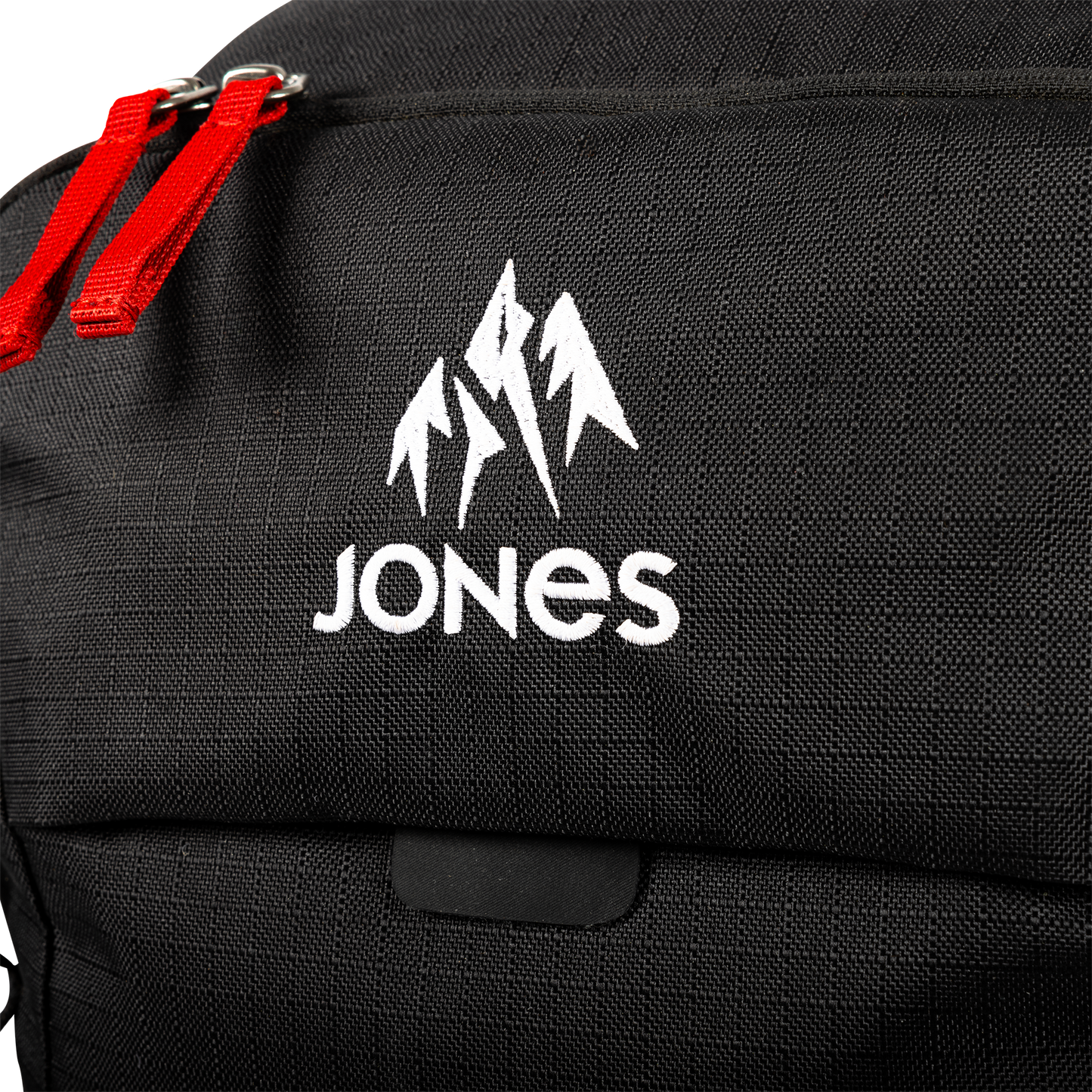 Jones Further 25L Backpack Stealth Black Detail Logo
