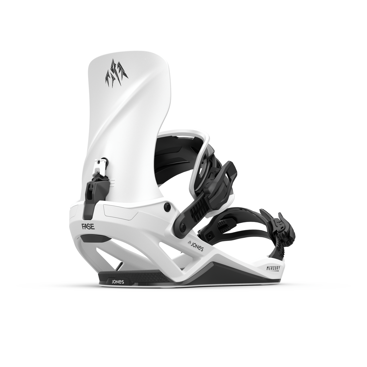 Jones Mercury FASE Bindings Cloud White 2025 – rear 45° side view