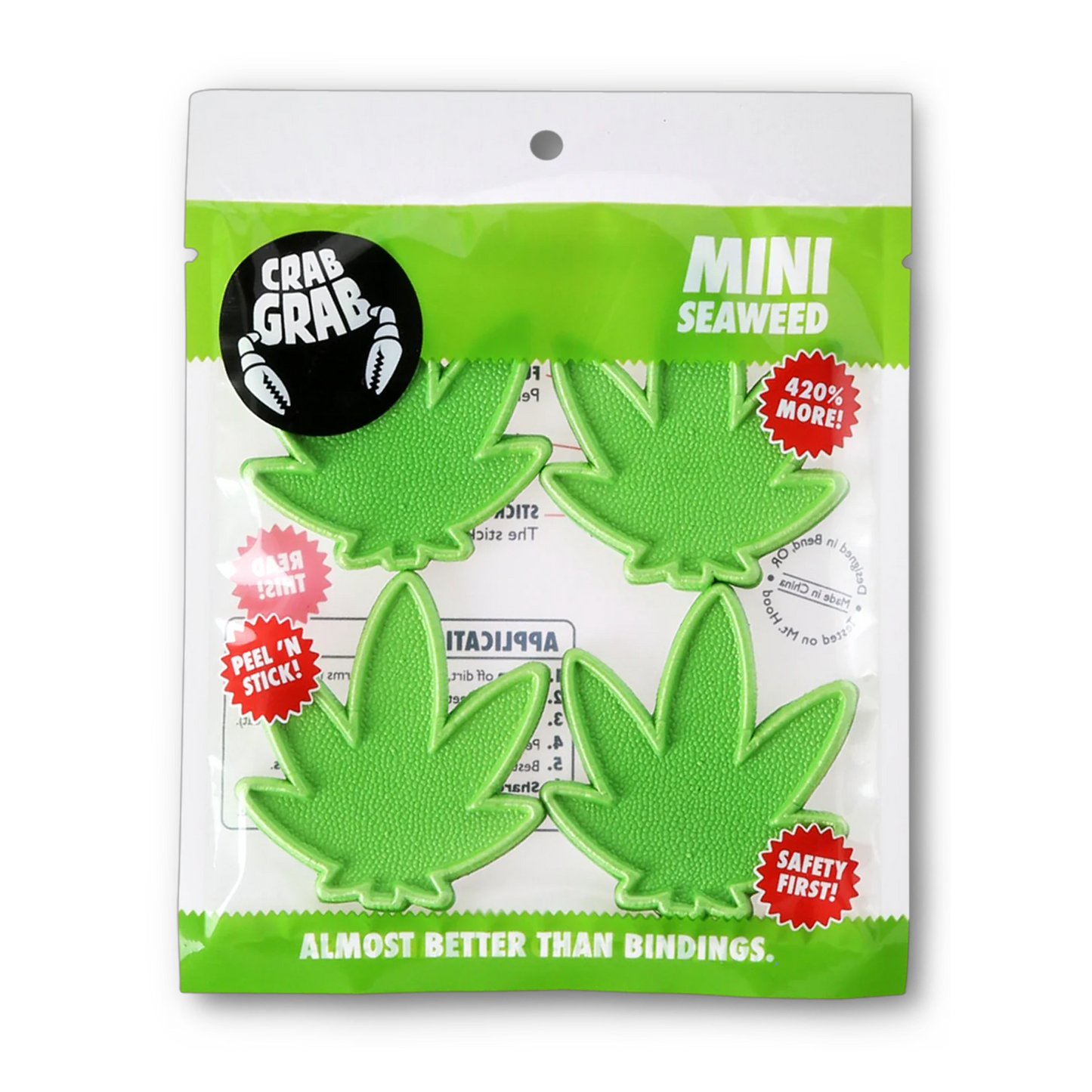 Crab Grab Mini Seaweed 4PK Stomp Pad Green Package