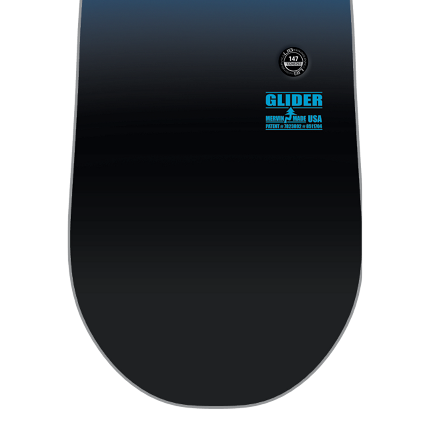 2026 Lib Tech Glider Womens Snowboard Close Topsheet Tail