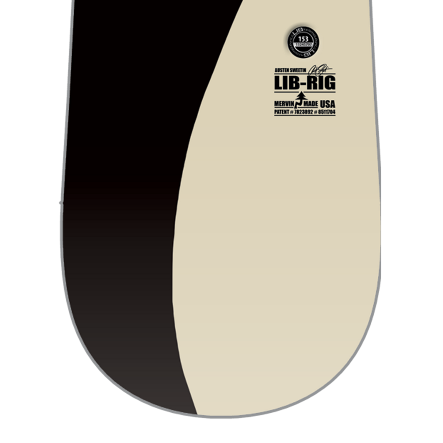2026 Lib Tech Lib Rig Snowboard Close Topsheet Tail
