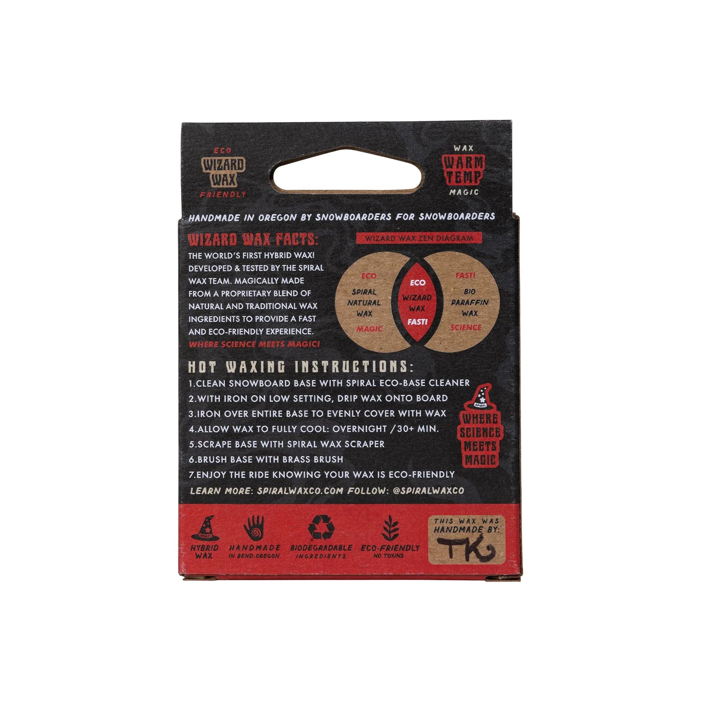 Spiral Wizard Wax Warm Temp Snowboard Wax