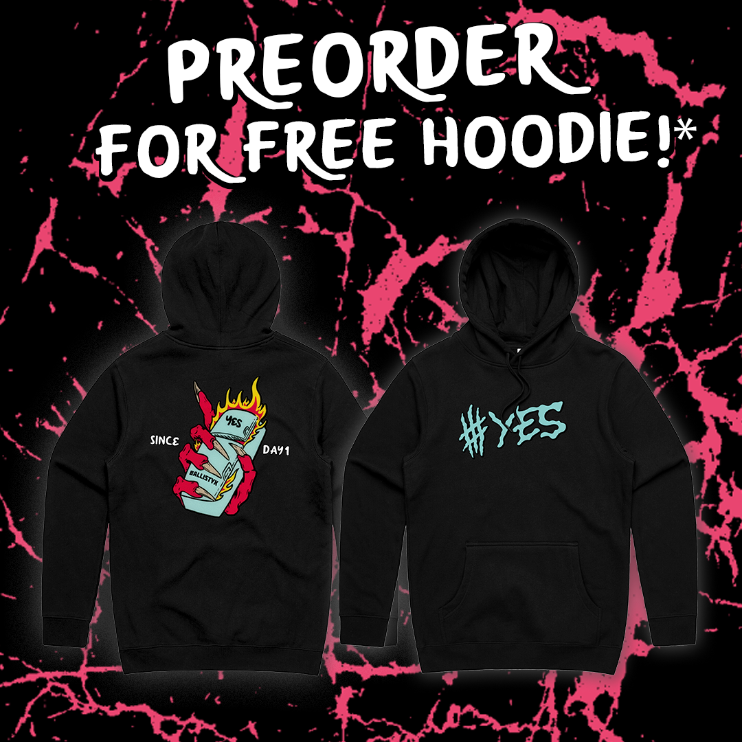 YES ALL OUT 2025 SNOWBOARD PREORDER PLUS FREE YES X BALLISTYX HOODIE!