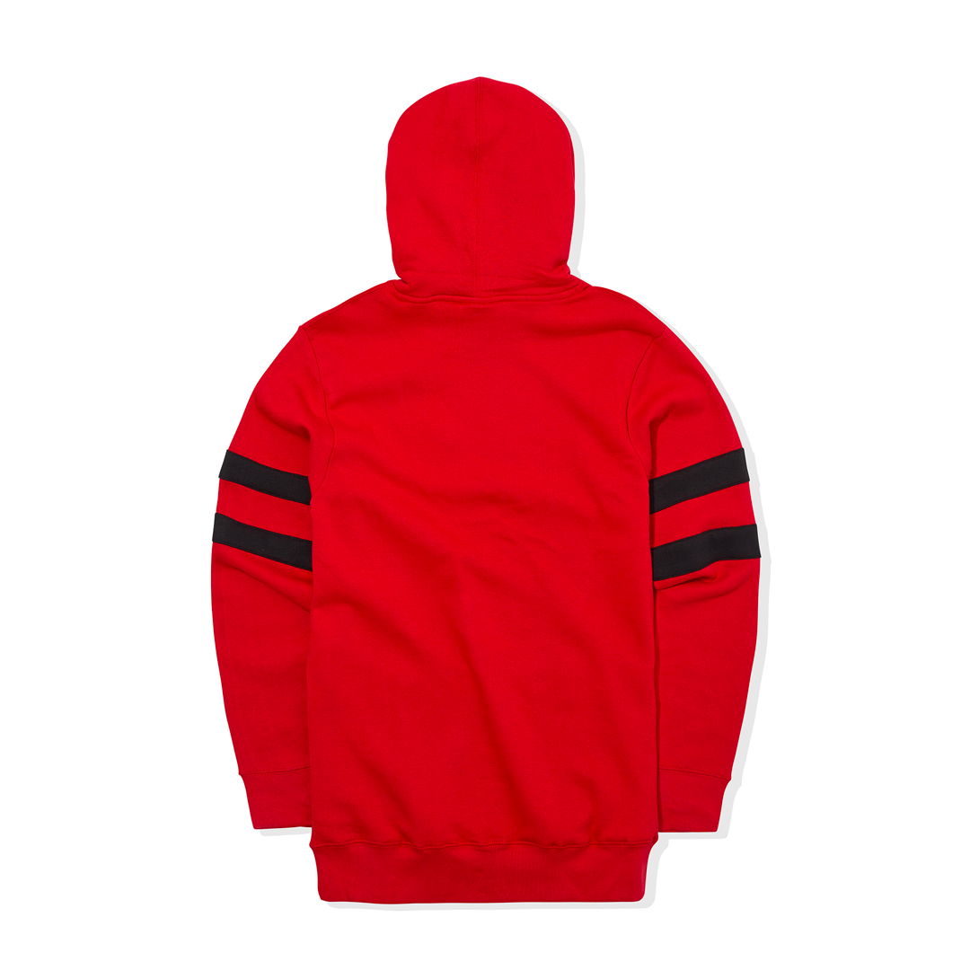 FYVE RED w/BLACK ARMS HOODY
