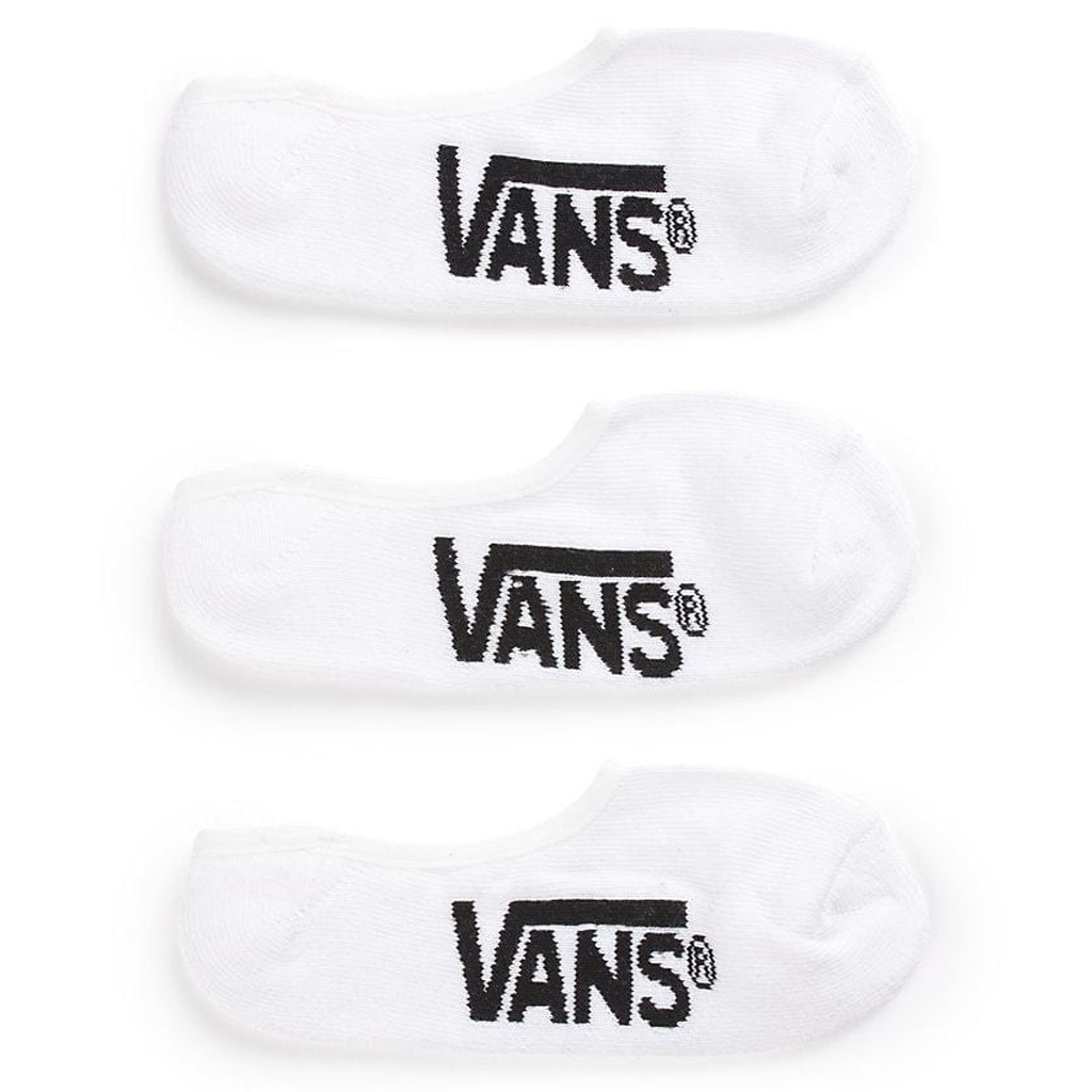 White slip on vans with socks on sale