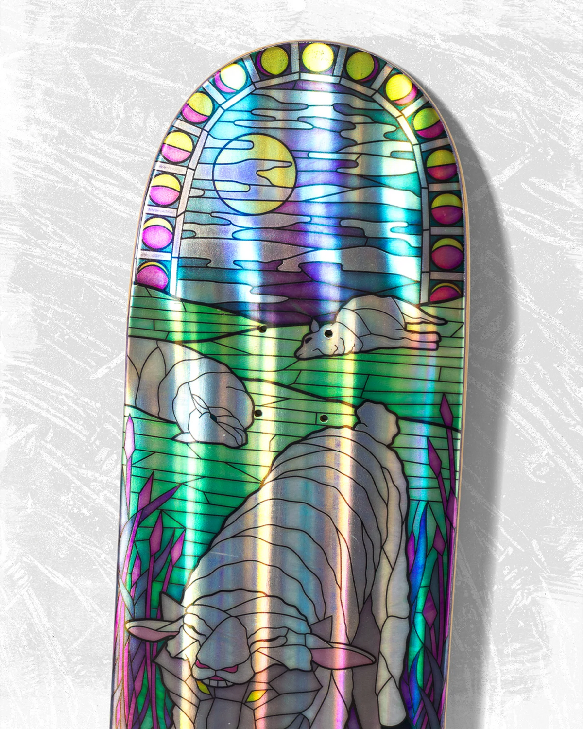 REAL Dennis Busenitz Holographic Cathedral Skateboard Deck 8.38"