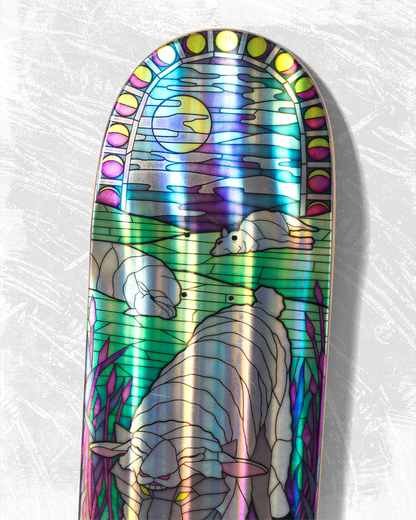 REAL Dennis Busenitz Holographic Cathedral Skateboard Deck 8.38"