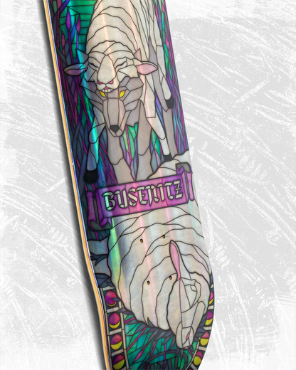 REAL Dennis Busenitz Holographic Cathedral Skateboard Deck 8.38"