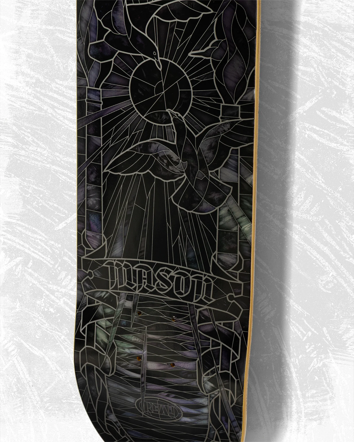 REAL Mason Silva Black Sunday Cathedral Skateboard Deck 8.25"