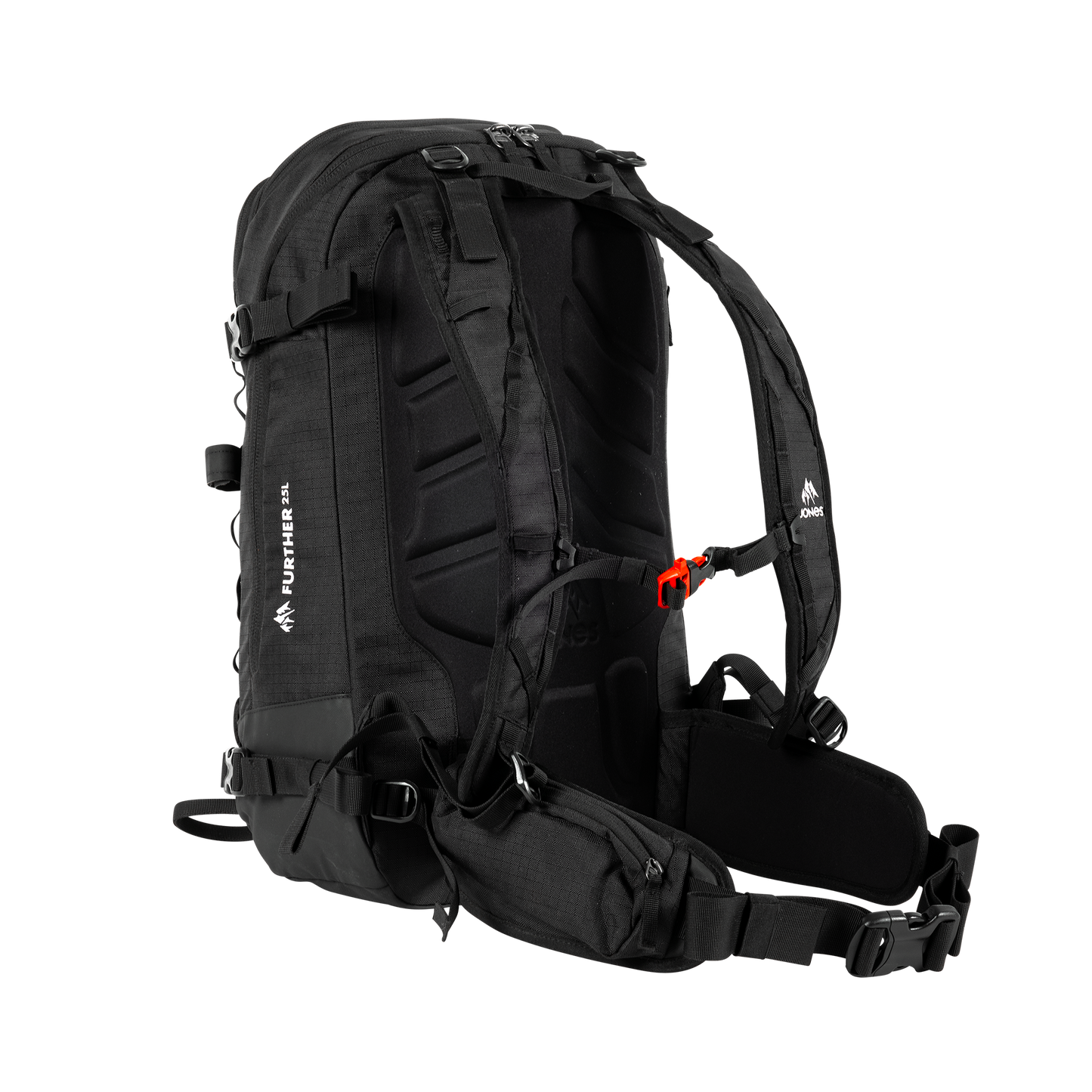 Jones Further 25L Backpack Stealth Black Angle 