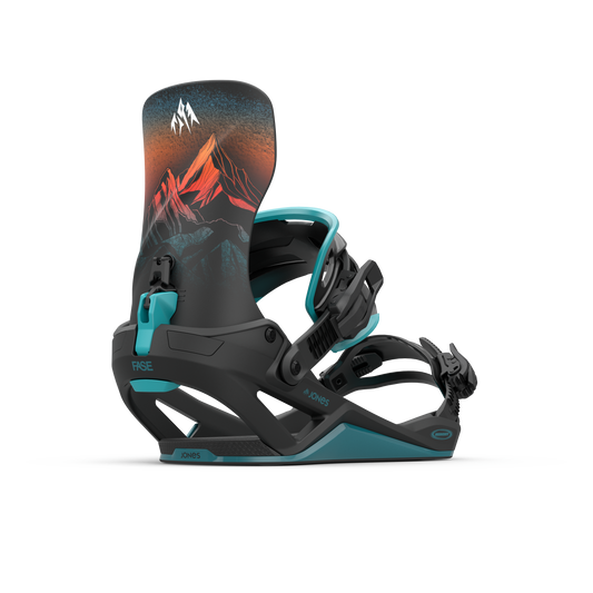 Jones Mercury FASE Bindings Mtn Blue 2025 – rear 45° side view