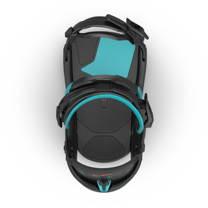 Jones Mercury FASE Bindings Mtn Blue 2025 – top strap closed