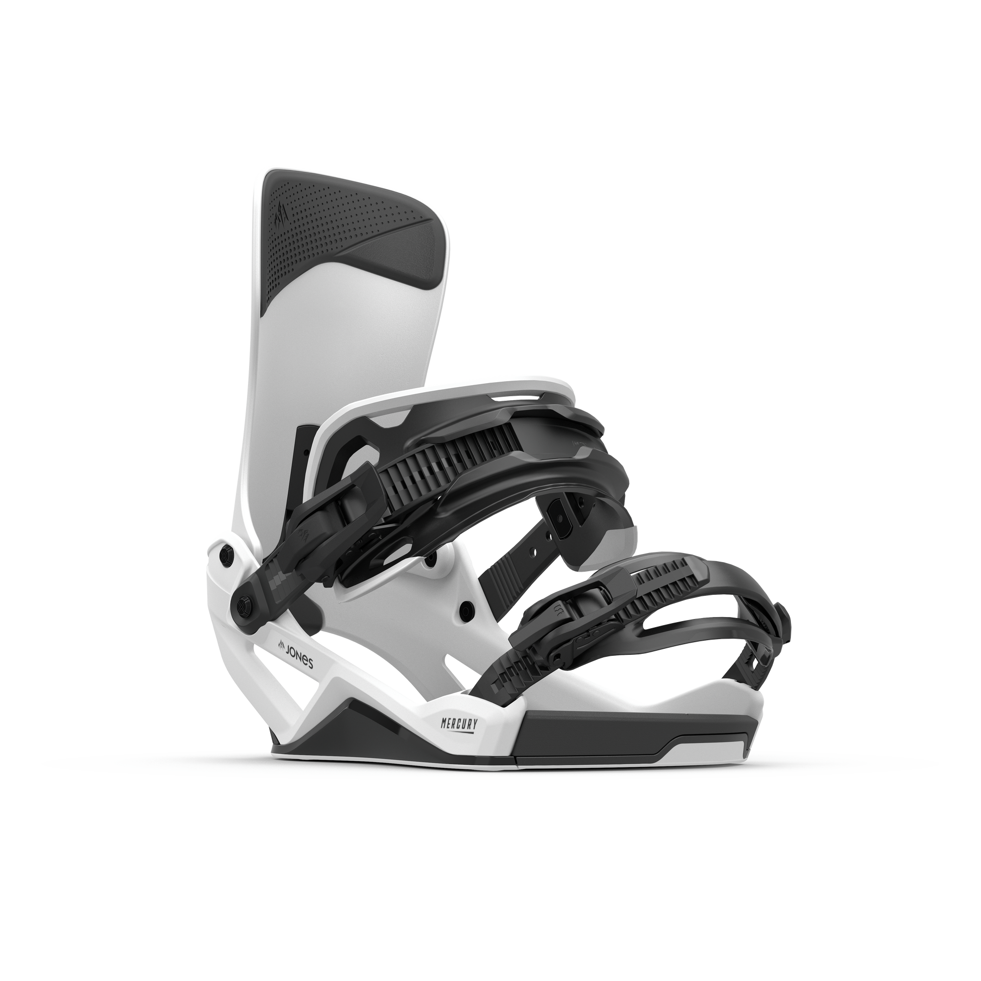 Jones Mercury FASE Bindings Cloud White 2025 – front 45° view