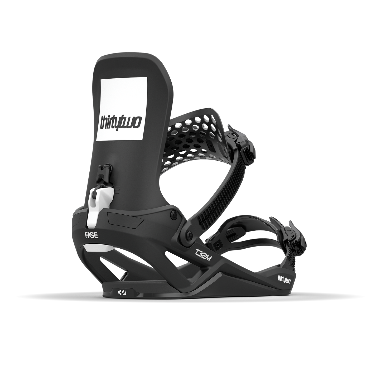 ThirtyTwo T32M FASE Snowboard Bindings Black 2025 – rear 45° side view