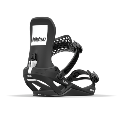 ThirtyTwo T32M FASE Snowboard Bindings Black 2025 – rear 45° side view