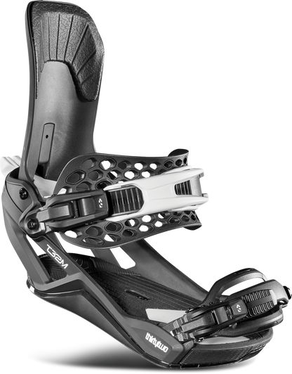 ThirtyTwo T32M FASE Snowboard Bindings Black 2025 – front 45° tilted