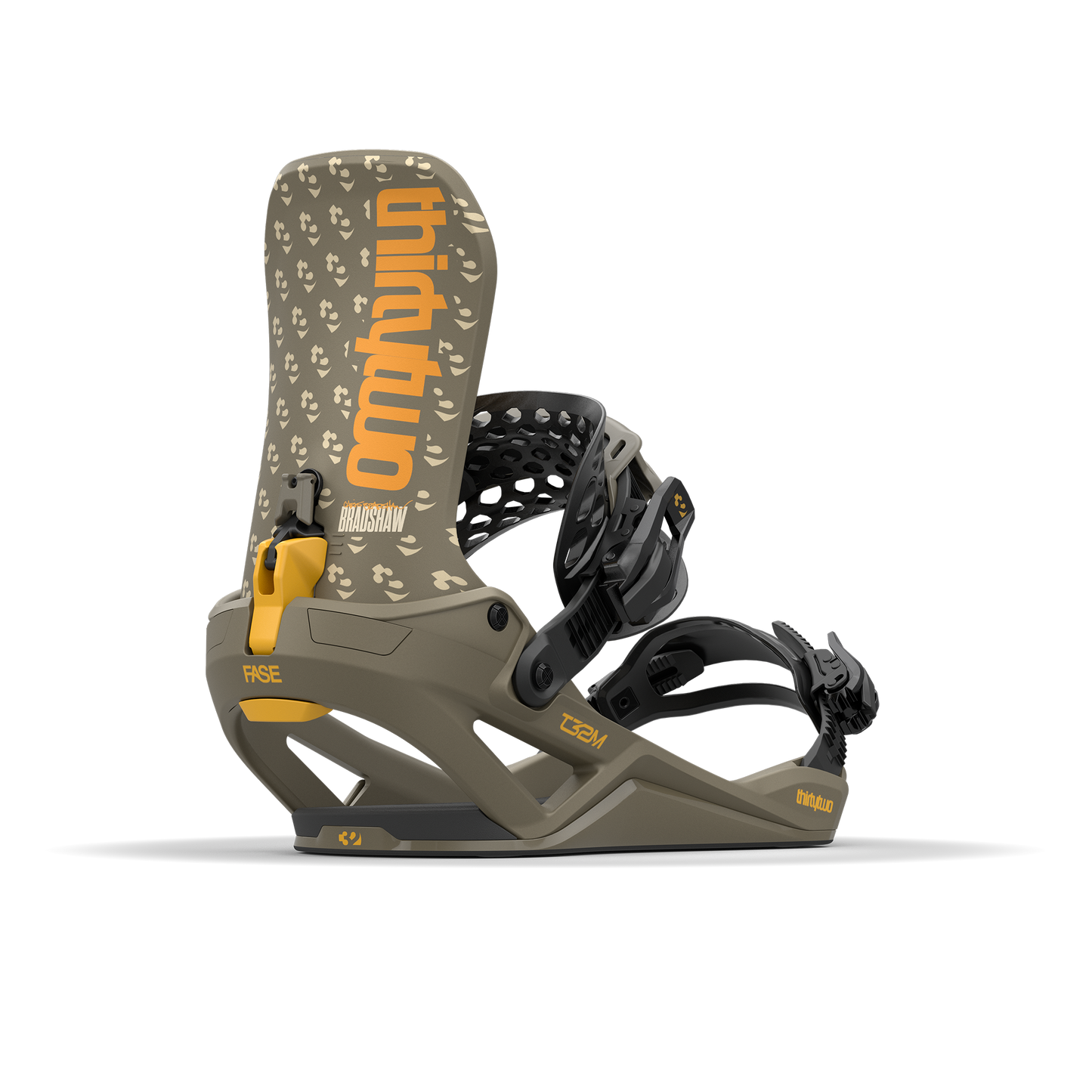 ThirtyTwo T32M FASE Snowboard Bindings Bradshaw 2025 – rear 45° side view