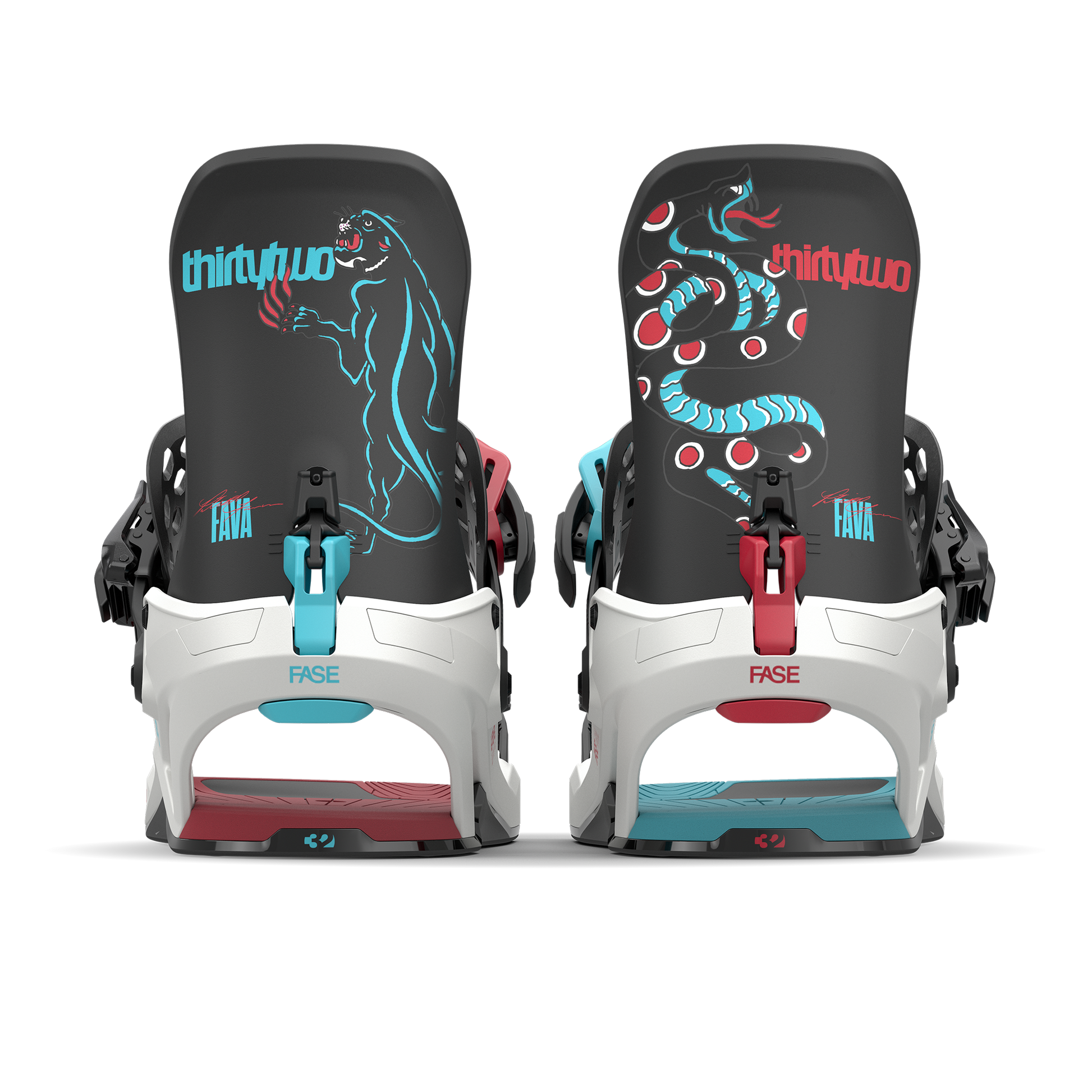 ThirtyTwo T32M FASE Snowboard Bindings Fava 2025 – rear highback