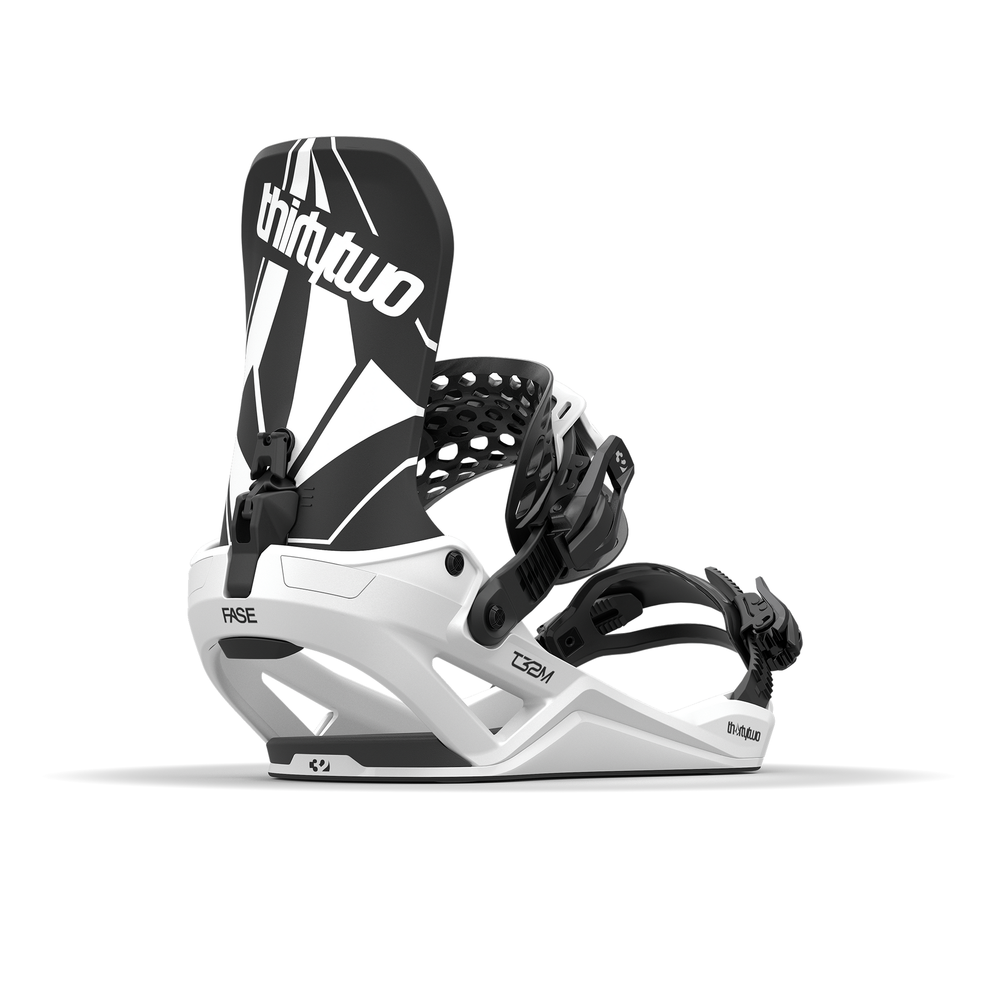 ThirtyTwo T32M FASE Snowboard Bindings Volcom 2025 – rear 45° side view