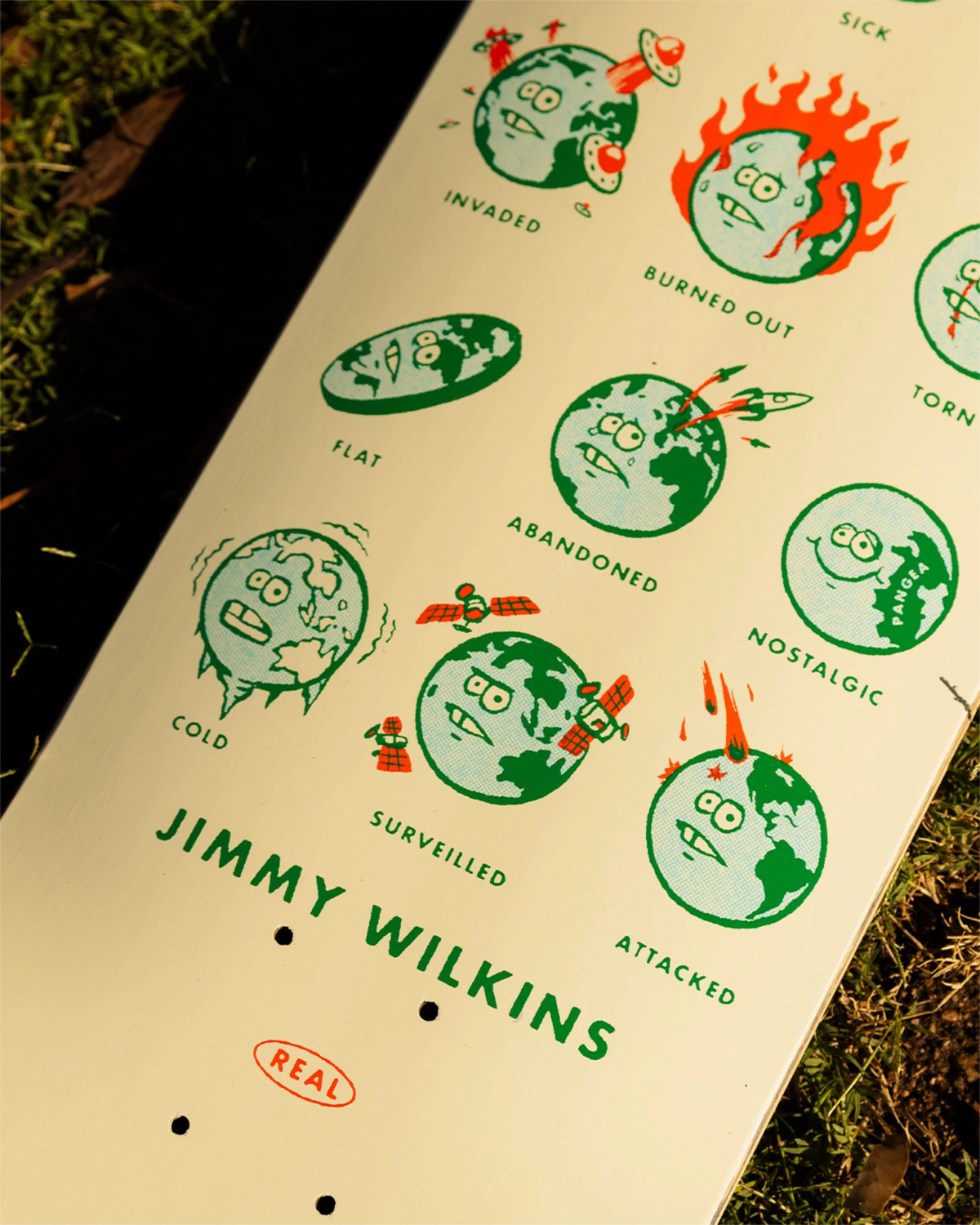 REAL Jimmy Wilkins How Are You Skateboard Deck 8.5"
