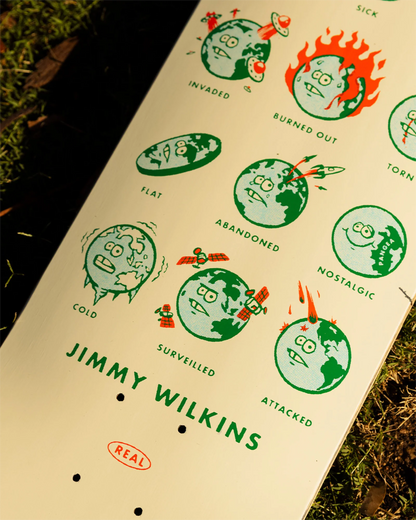 REAL Jimmy Wilkins How Are You Skateboard Deck 8.5"