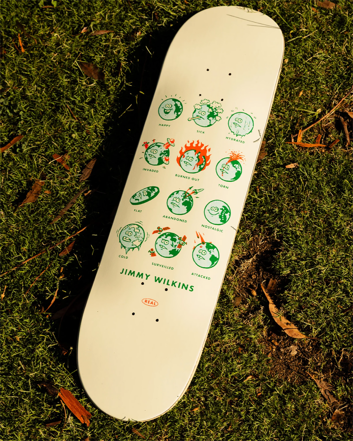 REAL Jimmy Wilkins How Are You Skateboard Deck 8.5"