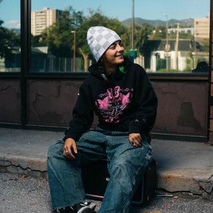 Corduroy Checkmate Reversible Skully Beanie