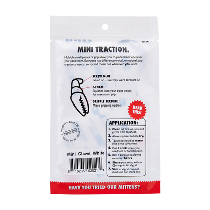 Crab Grab Mini Claws 4PK Black Package Back