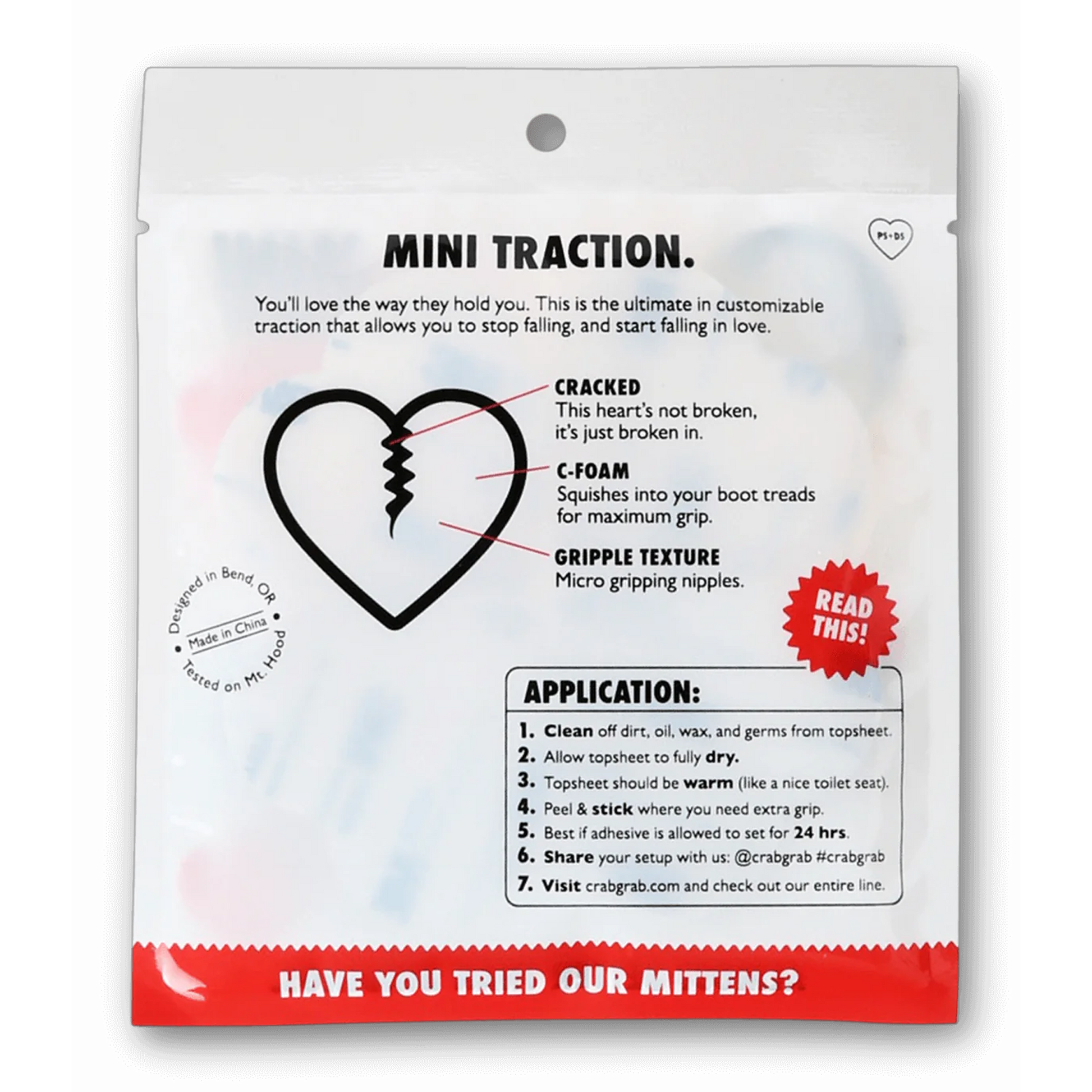 Crab Grab Mini Hearts 4PK Package Back