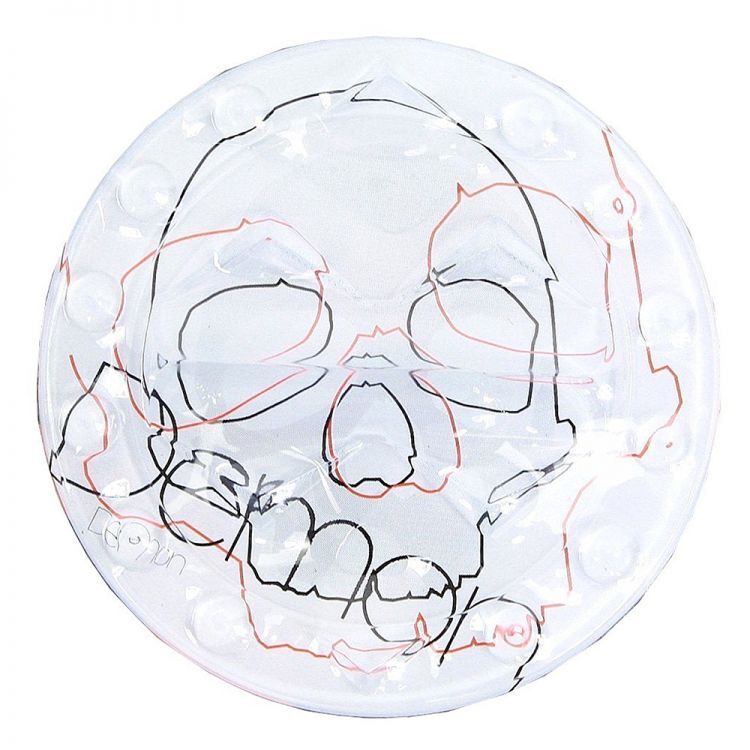 DEMON SKULL ROUND STOMP PAD CLEAR