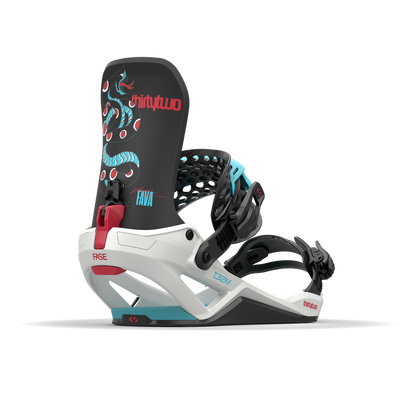 ThirtyTwo T32M FASE Snowboard Bindings Fava 2025 – rear 45° side view