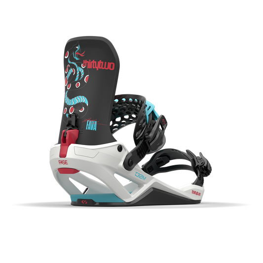 ThirtyTwo T32M FASE Snowboard Bindings Fava 2025 – rear 45° side view