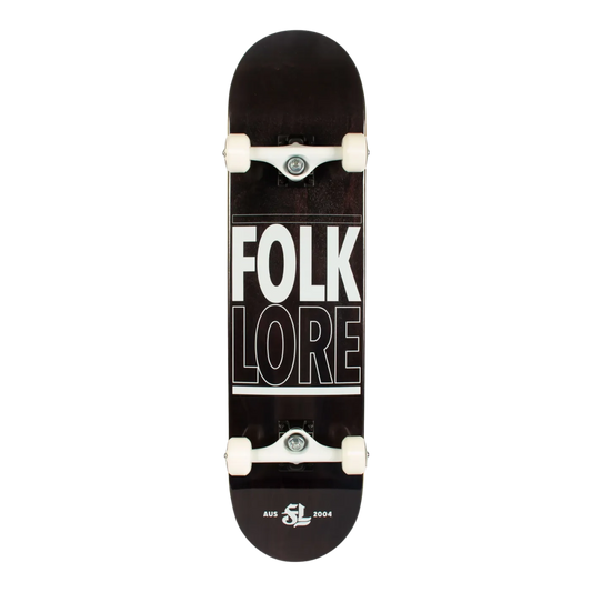 Folklore Block Logo 8" Complete Skateboard