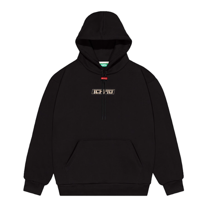 ICHPIG STRIKE CORD LOCK HOODIE BLACK