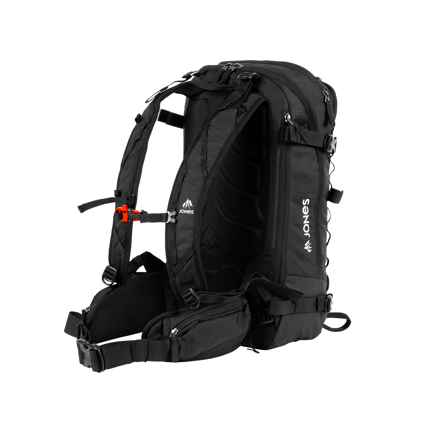 Jones Further 25L Backpack Stealth Black Angle 2