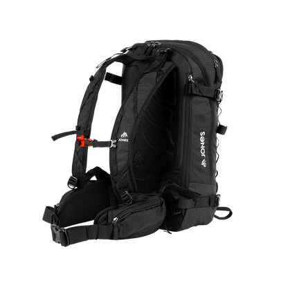 Jones Further 25L Backpack Stealth Black Angle 2