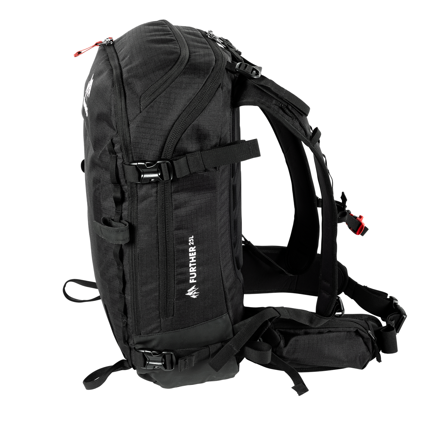 Jones Further 25L Backpack Stealth Black Side