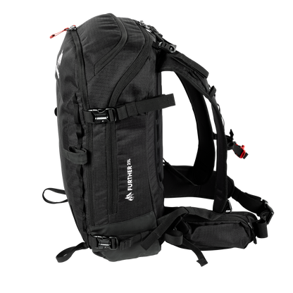 Jones Further 25L Backpack Stealth Black Side