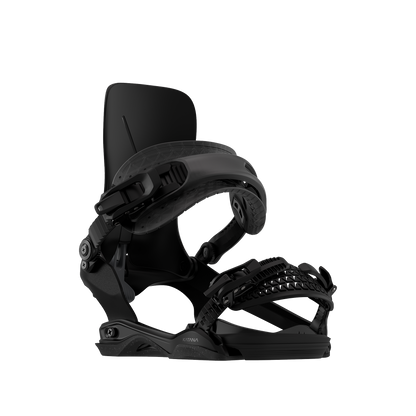 Rome Katana AW FASE Snowboard Bindings Black 2025 – front 45° view