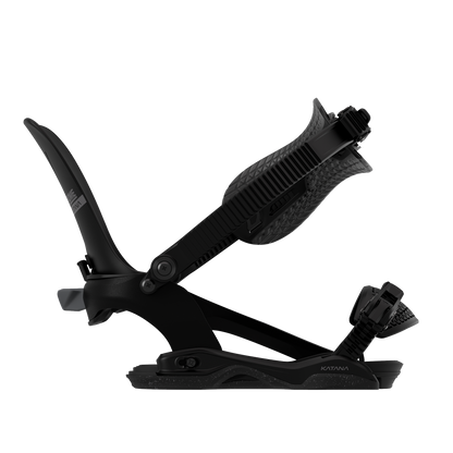 Rome Katana AW FASE Snowboard Bindings Black 2025 – side strap open