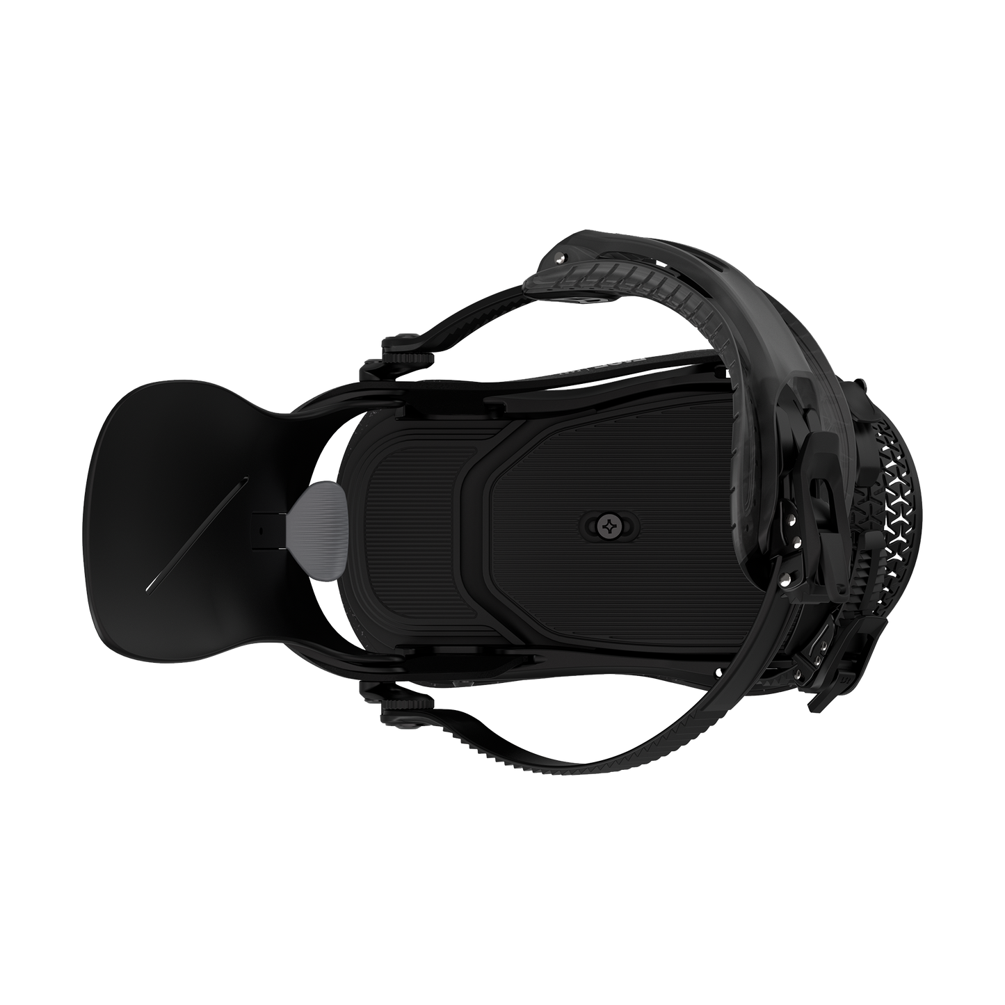 Rome Katana AW FASE Snowboard Bindings Black 2025 – top strap open