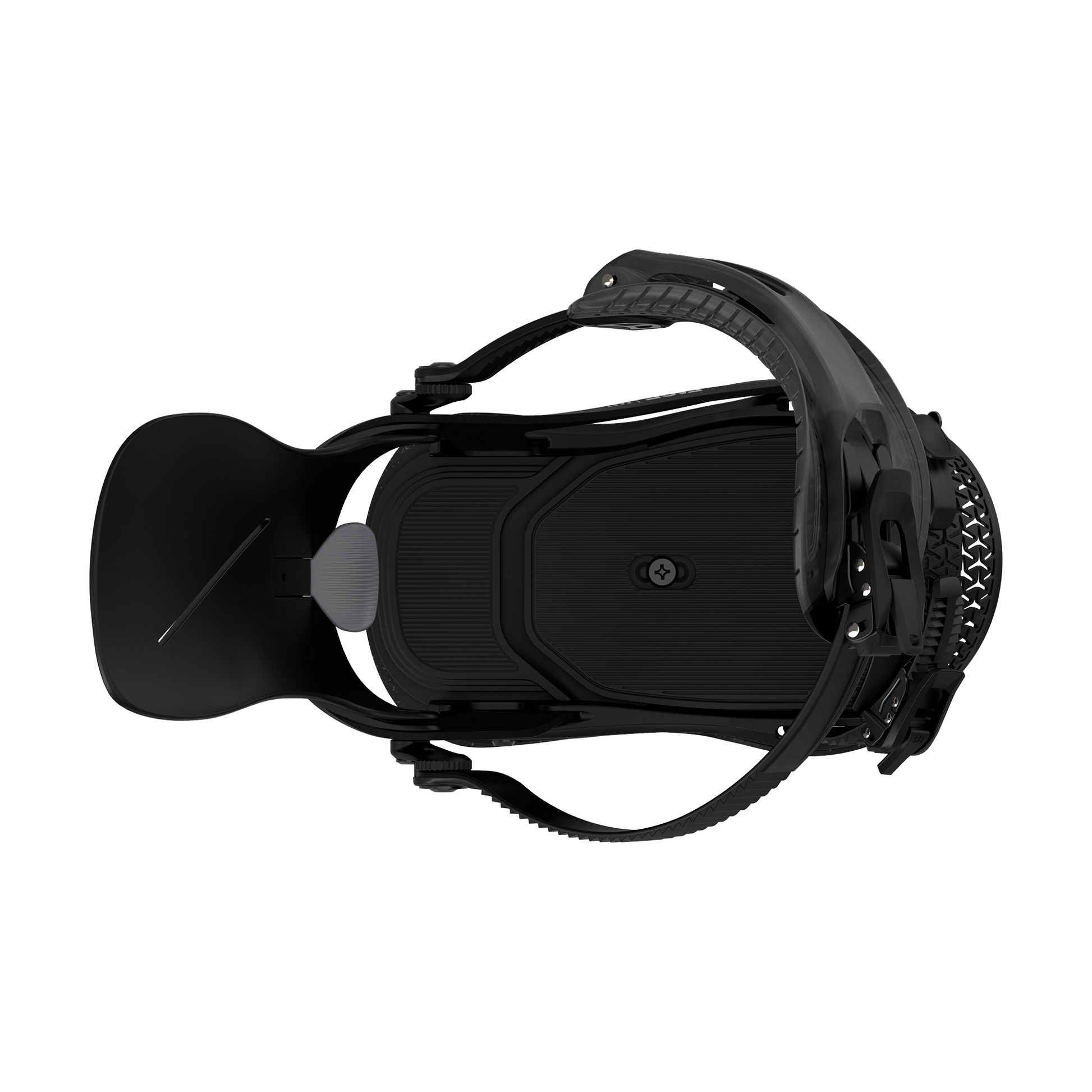 Rome Katana AW FASE Snowboard Bindings Black 2025 – top strap open