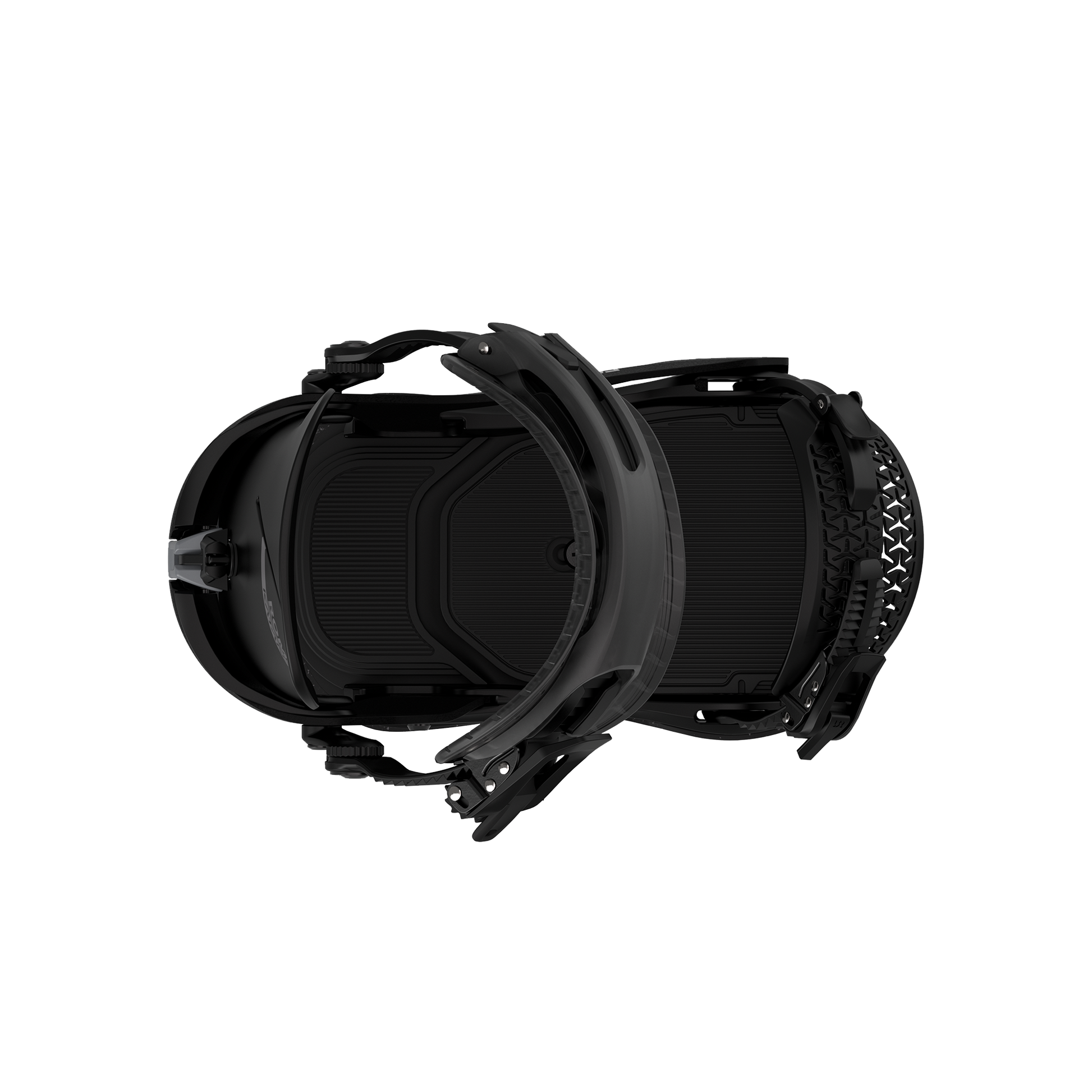Rome Katana AW FASE Snowboard Bindings Black 2025 – top strap closed