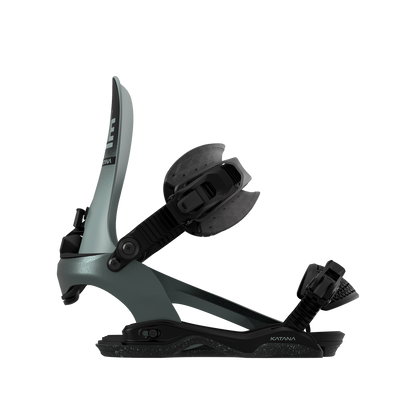 Rome Katana AW FASE Snowboard Bindings Slate 2025 – side strap closed