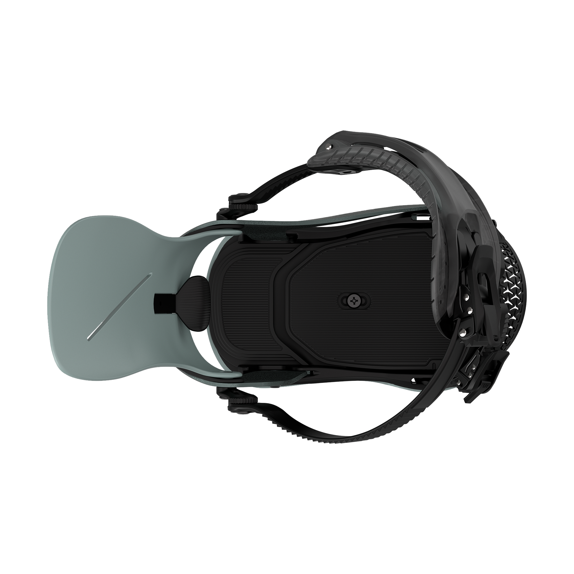 Rome Katana AW FASE Snowboard Bindings Slate 2025 – top strap open