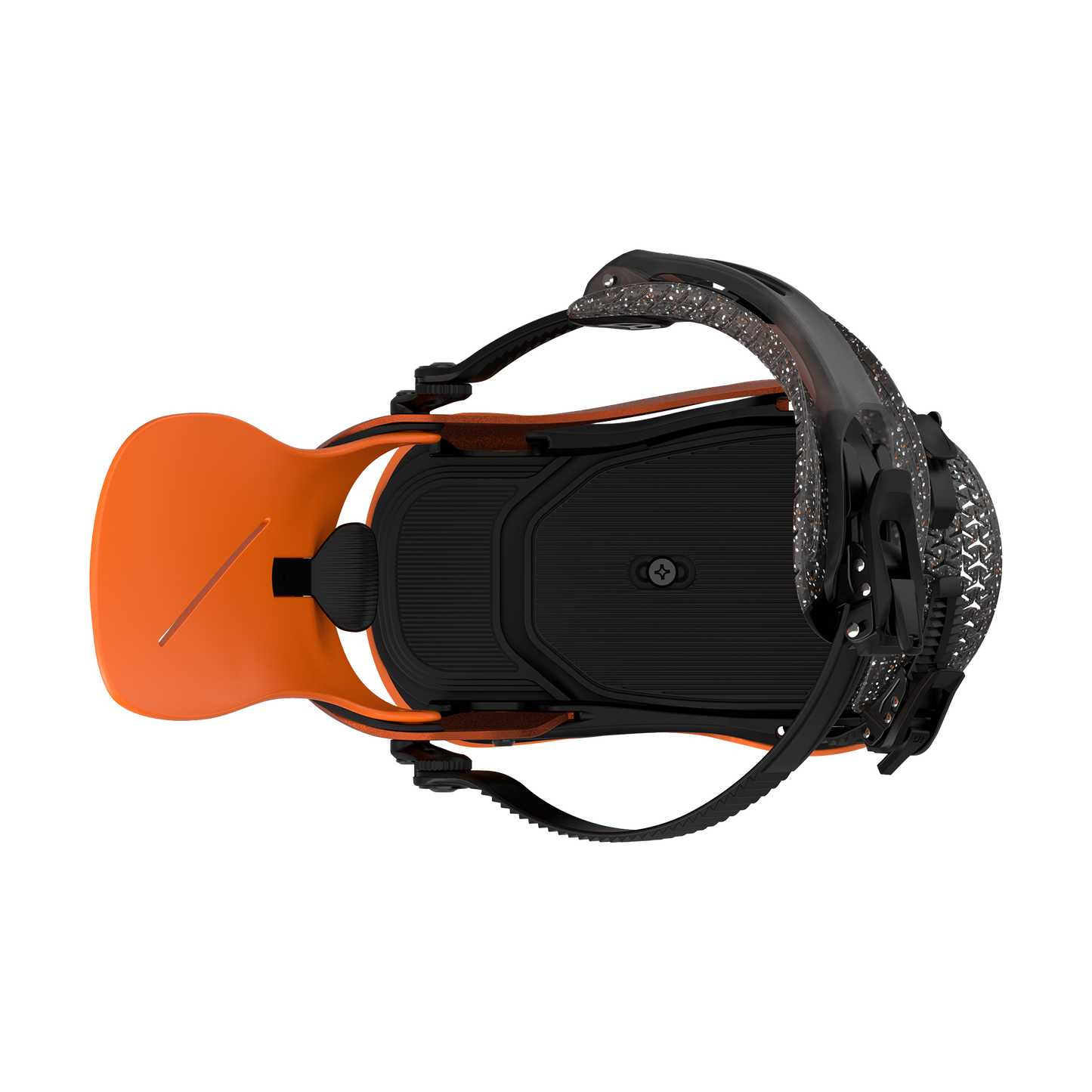 Rome Katana AW FASE Snowboard Bindings Team Orange 2025 – top strap open