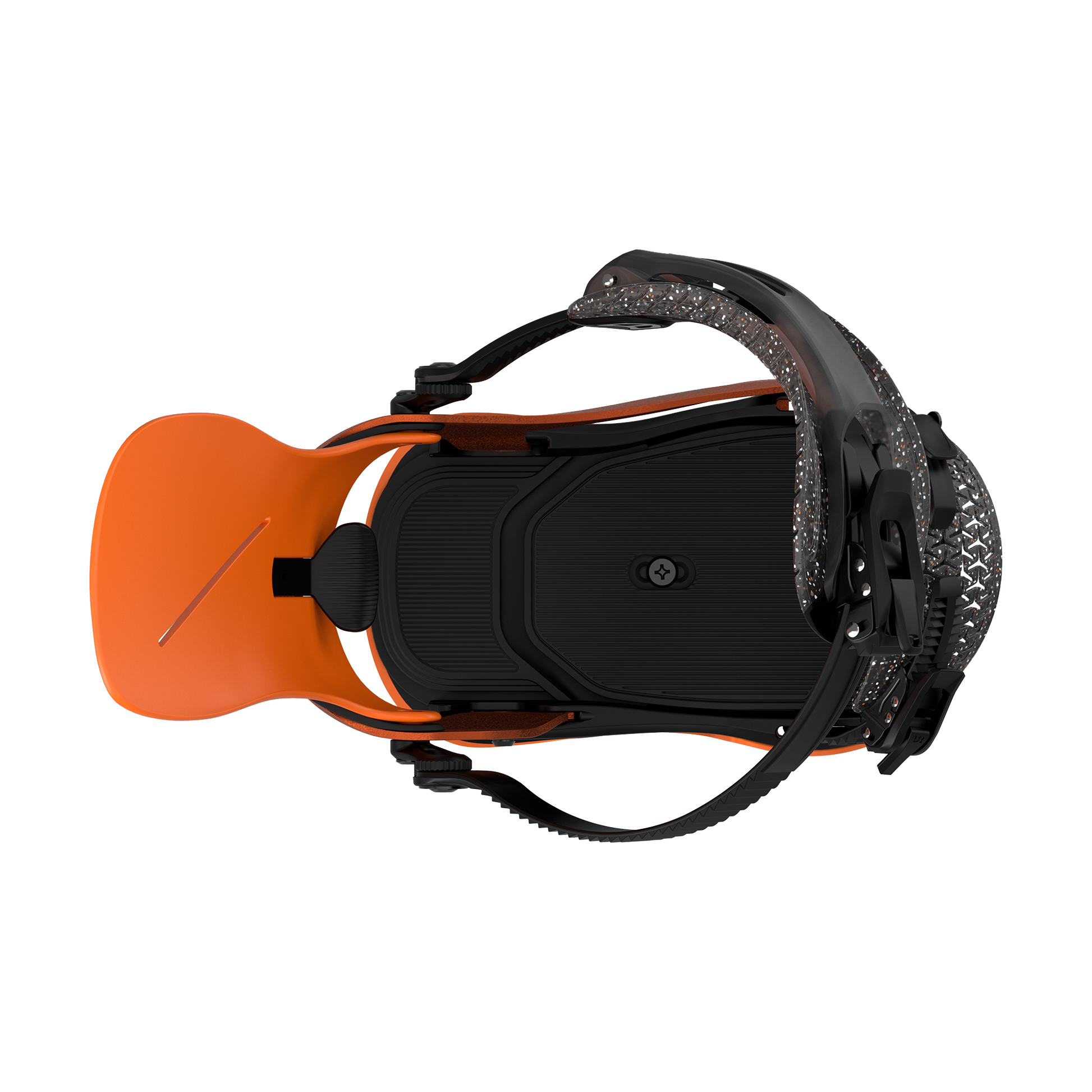 Rome Katana AW FASE Snowboard Bindings Team Orange 2025 – top strap open