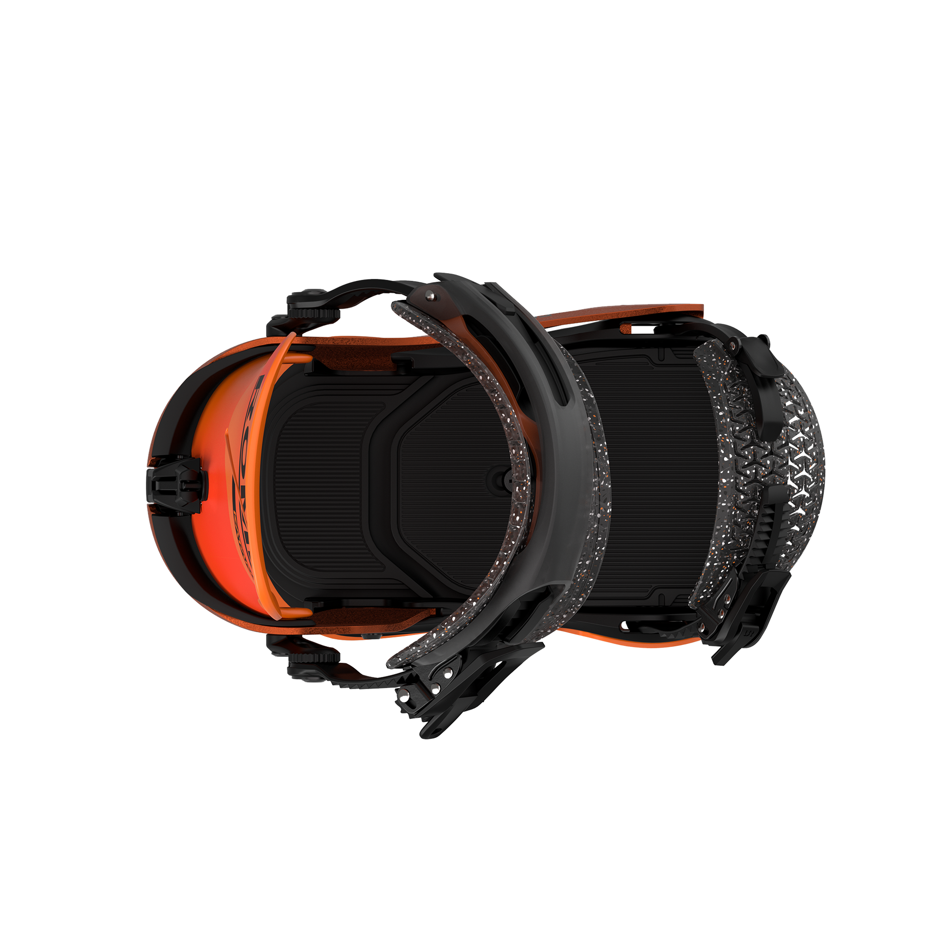 Rome Katana AW FASE Snowboard Bindings Team Orange 2025 – top strap closed