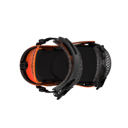 Rome Katana AW FASE Snowboard Bindings Team Orange 2025 – top strap closed