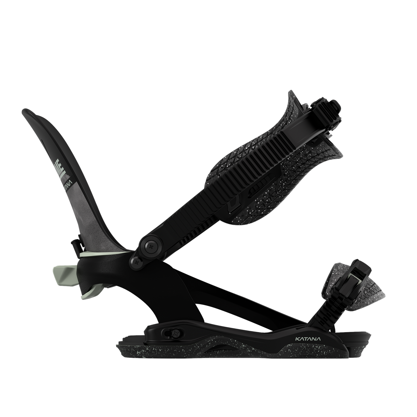 Rome Katana AW FASE Snowboard Bindings Ståle 2025 – side strap open